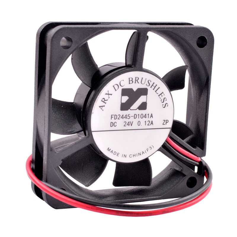 FD2445-D1041A 5 ซม. 50 มม. 50x50x10 มม.DC24V 0.12A 2 เส้น พัดลมระบายความร้อนอินเวอร์เตอร์เงียบบางเฉี
