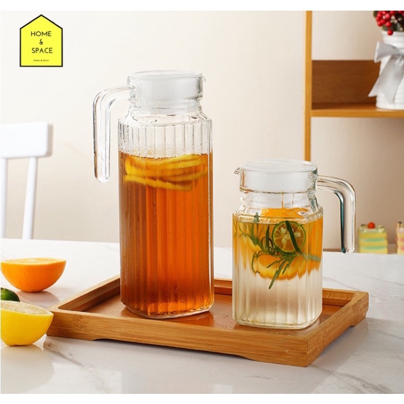 เหยือกแก้วใส่น้ำพร้อมฝาปิด SQP-500SC (600 ml) , SQP-1200SC (1.1 ลิตร)