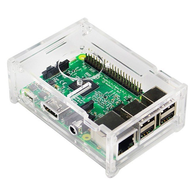 กล่องเคสอะคริลิคใส พร้อมพัดลม สําหรับ Raspberry PI 3B PI Model B