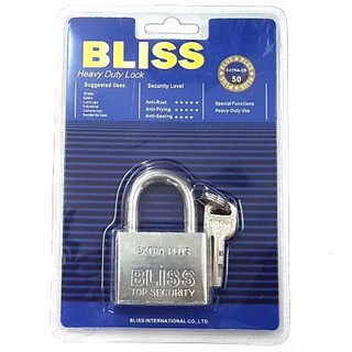 Bliss Heavy Duty Lock กุญแจล็อกบ้าน แข็งแรง ทนทาน ใช้ง่าย ขนาดเบอร์ 50 แบบคอสั้น