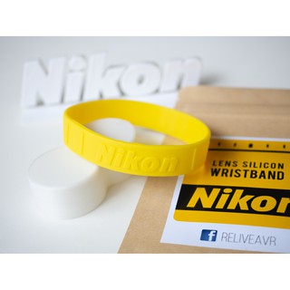 Wristband รัดเลนส์ รัดข้อมือ รัดแฟลช [สีเหลือง Nikon]