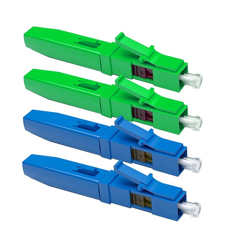 10PCS LC ชนิดฝังตัว FTTH Fiber Optic Fast Connector LC UPC Fast Connector เส้นใยโหมดเดียว