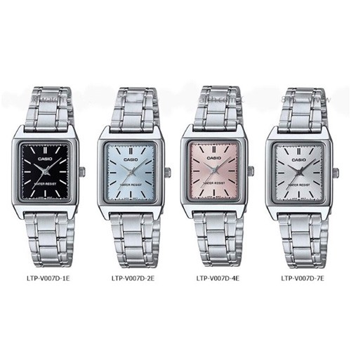 Casio นาฬิกาข้อมือผู้หญิง รุ่น LTP-V007D,LTP-V007D-1E,LTP-V007D-2E,LTP-V007D-4E,LTP-V007D-7E