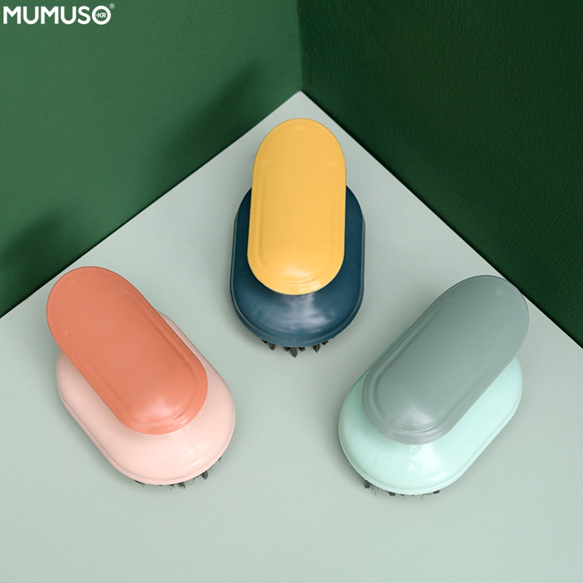 mumuso แปรงซักผ้า washing brushแปรงซักผ้า ขนนุ่ม ด้ามจับถนัดมือ สำหรับงานบ้าน งานครัว