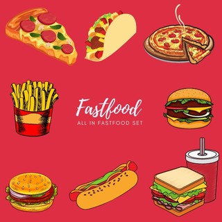 เซต fast food สำหรับคนรักพิซซ่า คุ้มๆ ตัวรีดร้อน ติดเสื้อ ติดกระเป๋า