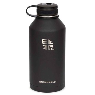 Earthwell กระบอกน้ำเก็บร้อน/เย็น รุ่น 64OZ VACUUM BOTTLE VOLCANIC BLACK - KEWLER OPENER CAP (VB)