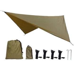 ฟลายชีท​ เดินป่า​ ฟลายชีทกางบนเปล​ สายbushcraft