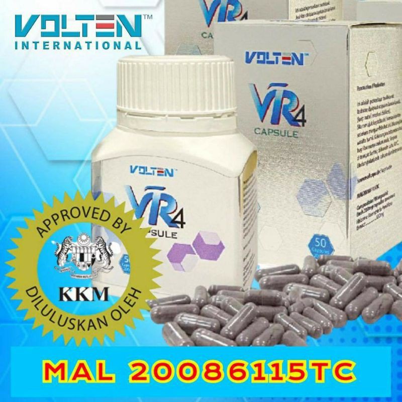 Halal VOLTEN VR4 Capsule Black Ginger / Kapsul Halia Hitam (50 แคปซูล/ขวด)