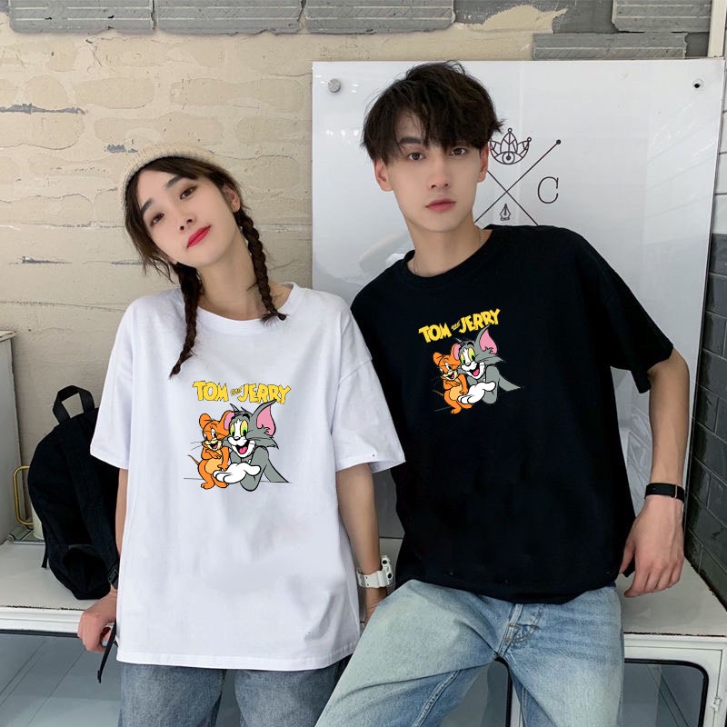 เสื้อทีเชิร์ตเสื้อยืดคอกลมแฟชั่นSportขาว-ดำ พร้อมส่ง T-308