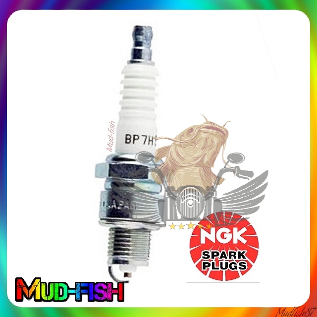 NGK SPARK PLUG BP7HS สําหรับ Yamaha Y110, Y100, Suzuki V100