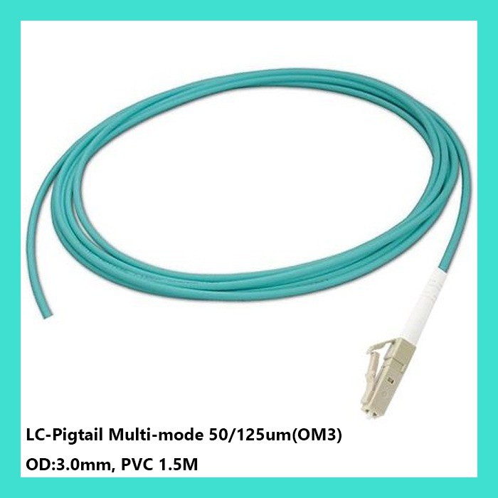 สายไฟเบอร์ ออฟติก LC Pigtail Fiber simplex 1.5M,OM3,XG(10GB)