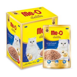 ถูกที่สุด✅  มีโอ® ดีไลท์ ปลาทูน่าในเยลลี่ 70 กรัม x 12 ซอง Me-O Delite
Tuna In Jelly 70 g x 12