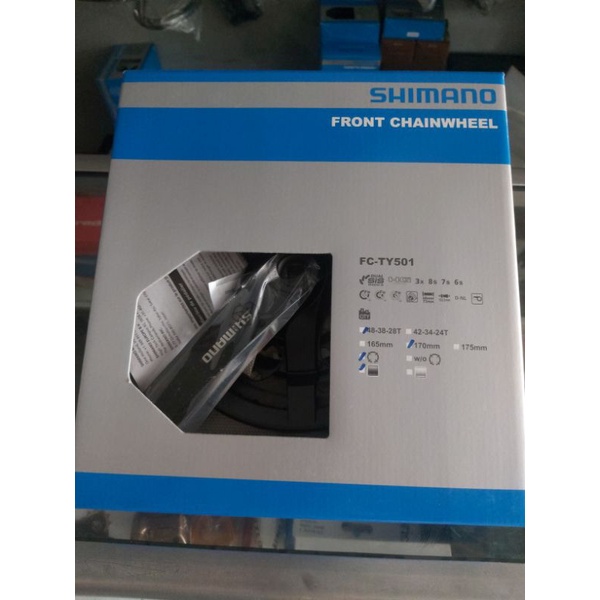 CRANK SHIMANO TY501 48-38-28T