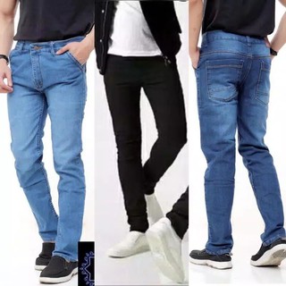 Celana Jeans Pria panjang Skinny Slim Fit NEVERLOSE Panjang Melar ngaret promo awal tahun 2025