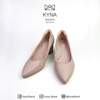 KYNA รองเท้าหนังแท้ รุ่น Mily สี Nude Pink ความสูง 2.5 นิ้ว ขนาด 35-41