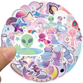 🧡พร้อมส่ง🧡INS UFO NASA moon น่ารัก ดาวเคราะห์ planet จักรวาล sticker สติกเกอร์กันน้ำรูปแบบที่แตกต่างกัน 50ชิ้น