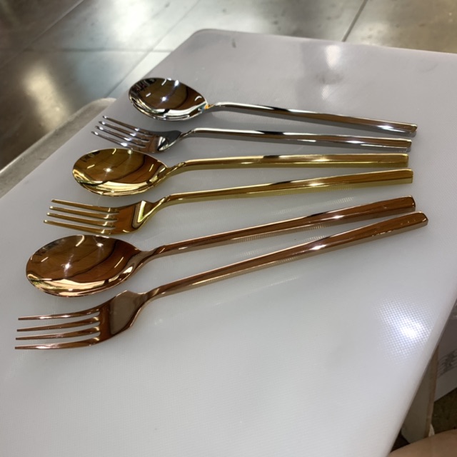 stainless.everything ช้อนส้อมเกาหลีสแตนเลส สีเงิน สีทอง สีโรสโกลด์ (หนา4มิล)(พร้อมส่ง) - รูปที่ 2