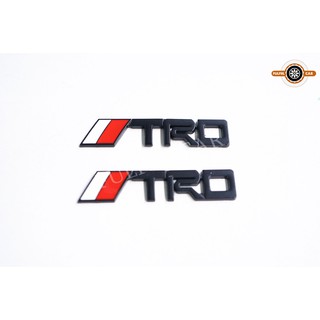 สำหรับ 2 ชิ้นสีดำ TRD โตโยต้าเรซซิ่ง 3D สัญลักษณ์รูปลอกลำต้นโลหะป้ายสติ๊กเกอร์แข่งรถ