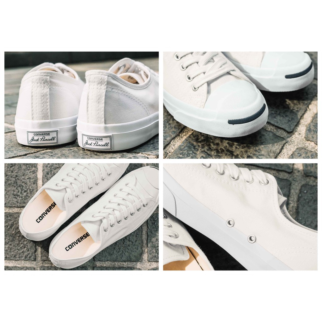 รองเท้าผ้าใบ Jack Purcell สีขาว ส่งฟรีEMS โค้ดลด80