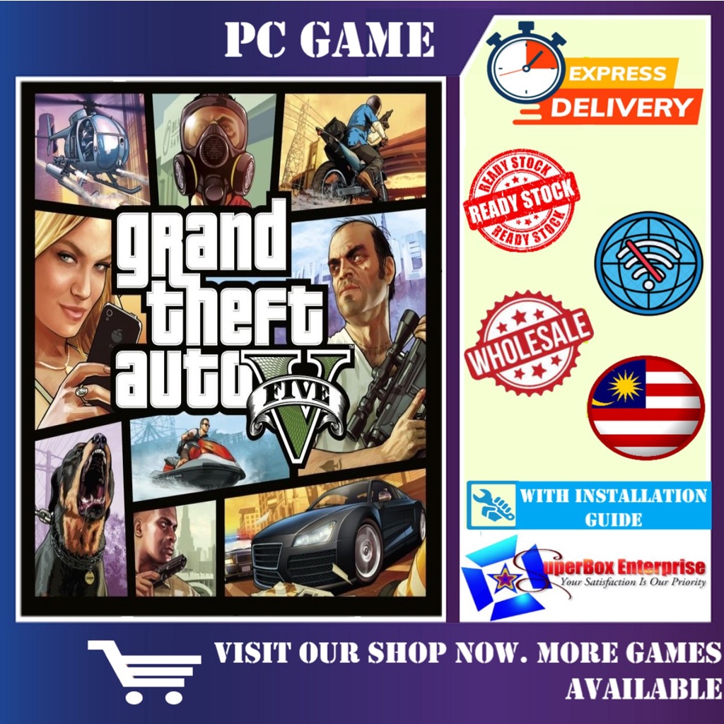 [ Digital / DVD / Pendrive ] GTA 5 : Grand Theft Auto V – โดย ROCKSTAR - Full Offline Games [ Best P