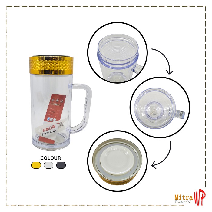Botol Minum Cangkir Kaca JP 450ml - Botol Minum B83-6