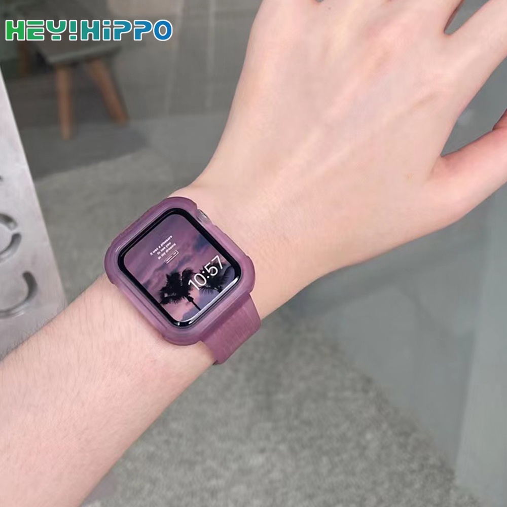สายนาฬิกาข้อมือเจลลี่ใส สําหรับสมาร์ทวอทช์ iwatch 45 44 42 41 40 38 มม. 7 6 5 4 3 SE
