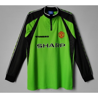 เสื้อเชิ้ต แขนยาว ลายทีมชาติฟุตบอล Manchester United 1998 99 สไตล์เรโทร