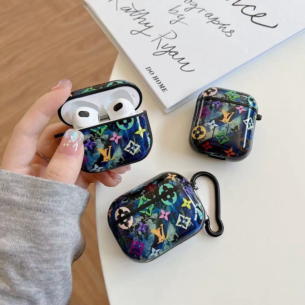 LV เคสซิลิโคนใส แบบนิ่ม กันกระแทก สําหรับป้องกันหูฟัง Apple Airpods 1 2 Pro 3