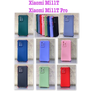 Xiaomi Mi11T/Mi11T Pro✨พร้อมส่งใน🇳🇱✨เคสTPUนิ่มสีพื้นปุ่มสีกันกล้องกันกระแทก For Xiaomi Mi11T/Mi11T Pro