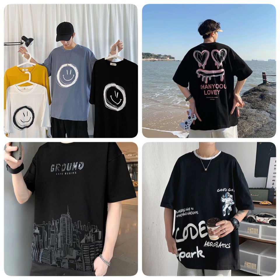 เสื้อยืดคอกลมแขนสั้น เสื้อผู้ชาย