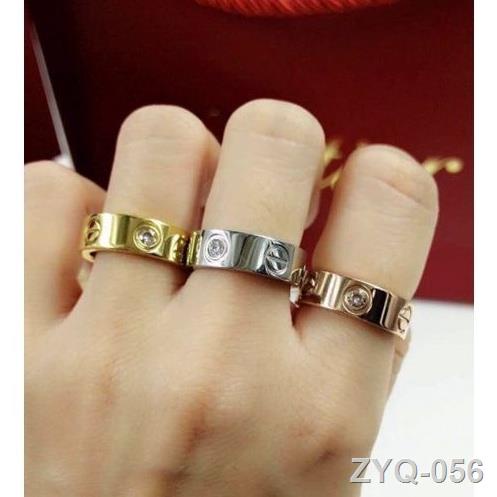 ○﹉แหวน​แสตนเลส​ส​ตีล​แท้​316​l.​แหวน​คาเทียร์​ แหวน​แสตนเลส​ แหวน​เพชร​แสตนเลส​