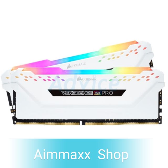 RAM DDR4(3000) 32GB (16GBX2) CORSAIR Vengeance RGB PRO White (CMW32GX4M2C3000C15W)