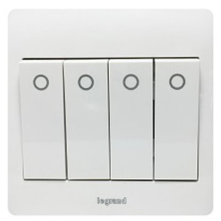 ชุดสวิตซ์ทางเดียว 4 ช่อง B-TICINO P50104 SET SWITCH 1 WAY B-TICINO P50104 4GANG