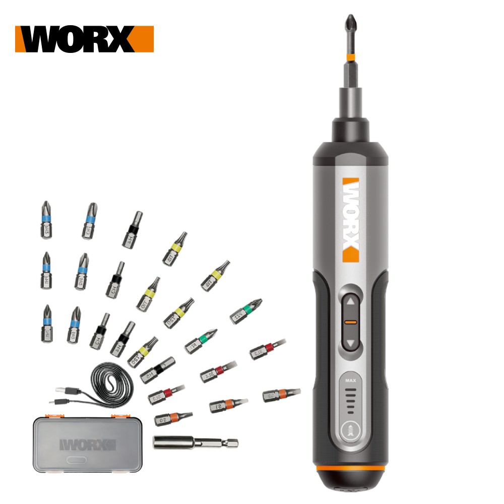 เครื่องมือ：Worx 4V electric screwdriver set USB rechargeable WX240 mini