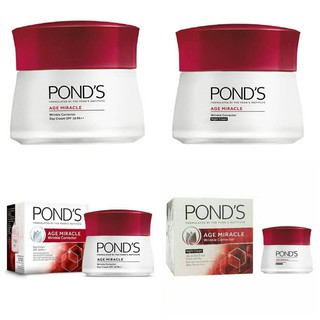 ﻿PONDS Age Miracle Wrinkle Corrector (Day+Night Cream) 50g. x 2pcs. พอนด์ส เอจ มิราเคิล (เดย์+ไนท์ ครีม) (แพคคู่)