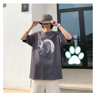 เสื้อยืดลายการ์ตูนญี่ปุ่น unisex เสื้อยืดขนาดใหญ่ ผ้านุ่ม ใส่สบาย