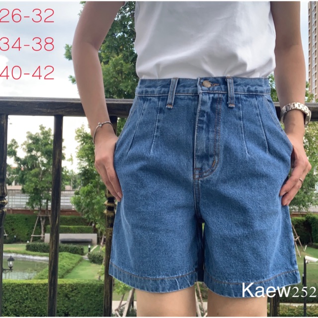 แบบใหม่เลยจ้า กางเกงขาสั้น3ส่วนสไตล์วินเทจ ยาว 17-18 นิ้ว แบบน่ารักสุดๆเลย
