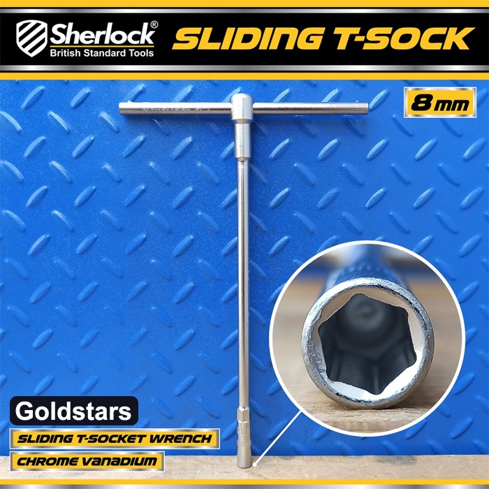 T-Wrench - Socket Type 8 mm Sherlock T-Sock ประแจ (ด้ามเลื่อน/เลื่อน)