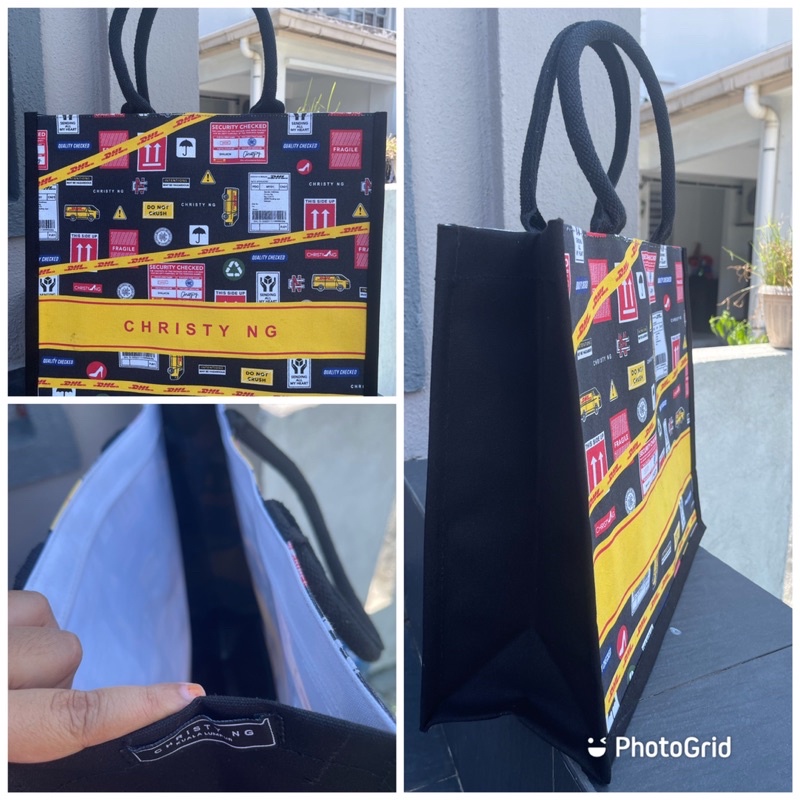 CN X DHL กระเป๋าโท้ทขนาดใหญ่ข้อบกพร่องเล็กน้อย