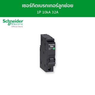 Schneider เซอร์กิตเบรกเกอร์ลูกย่อย QOvs ชนิด 1 โพล ขนาด 32A 10kA รหัส QO132VSC10T