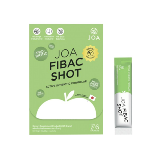 JOA Fibac Shot อาหารเสริม ปรับสมดุลลำไส้ ช่วยระบบขับถ่าย Pre และ Probiotic ไฟเบอร์ (6 ซอง ต่อ 1 กล่อง)