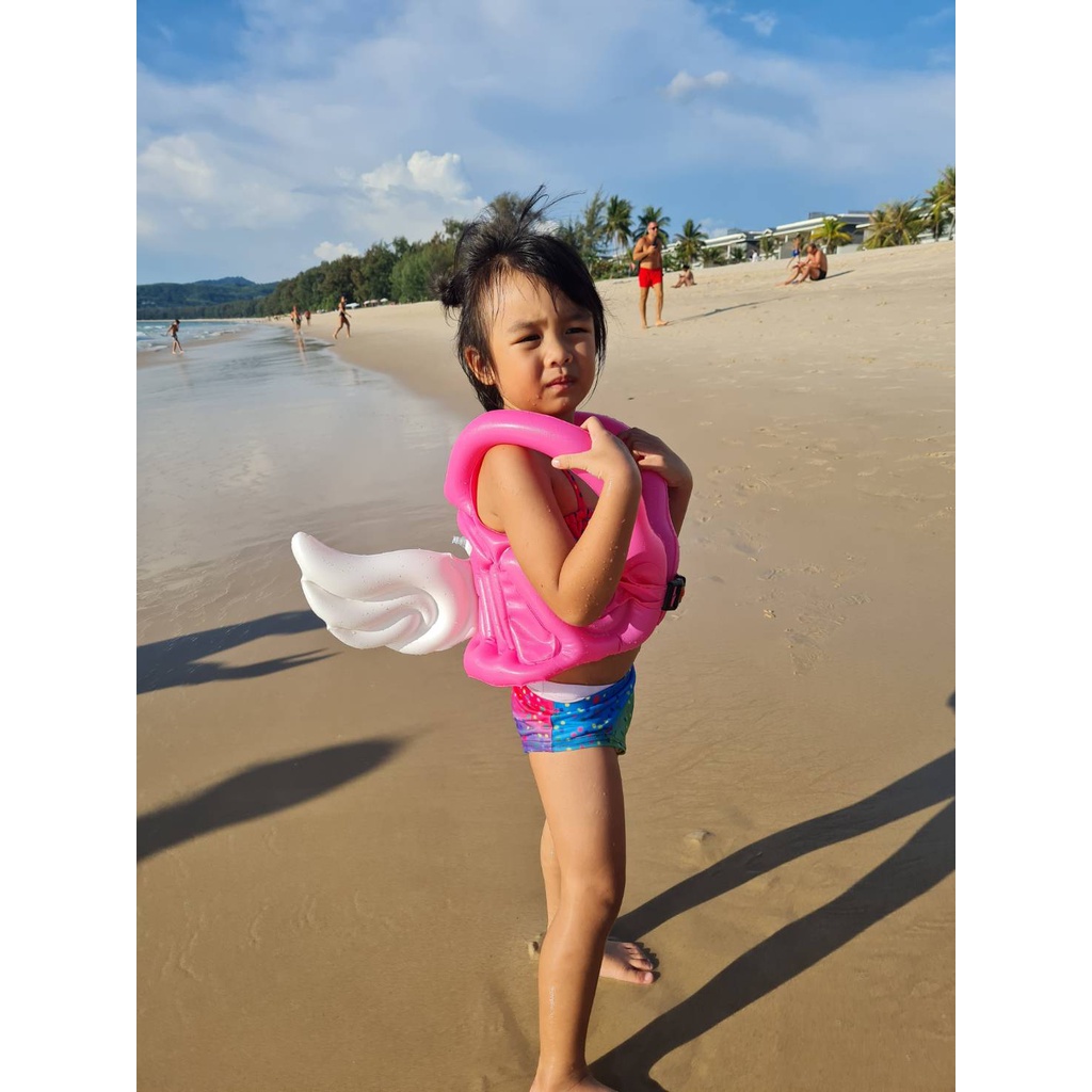 เสื้อชูชีพเด็ก ปีกนางฟ้า ไซส์ M สำหรับเด็กผู้หญิงรอบตัวไม่เกิน 70ซม.