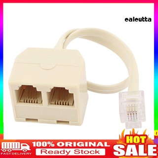 ( Ready Stock ) Rj11 6 P4C Male To Female 2 Way อะแดปเตอร์แยกสายเคเบิ้ลแจ็คเสียงโทรศัพท์