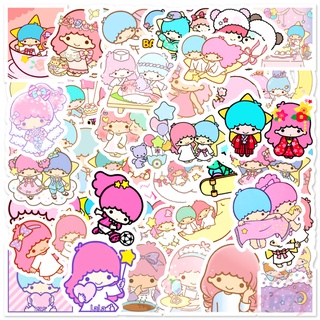 50 ชิ้น / ชุด ☆ สติกเกอร์ ลาย Little Twin Star Series 01 Lala &amp; Kiki สําหรับติดตกแต่ง ☆ สติกเกอร์ Doodle แฟชั่น กันน้ํา DIY