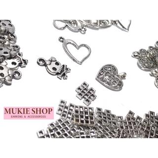 Mukie shop DIY อะไหล่ก้าน ต่างหู จี้ จี้ห้อย 4 แบบ  (5ชิ้น/แพ็ค) DIYเครื่องประดับ