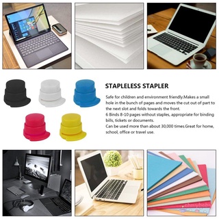 Superior 1pcs Office Staple Stapleless Stapler กระดาษเข้าเล่ม Binder คลิปหนีบกระดาษ [8/22]