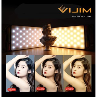 ไฟ ViJIm รุ่นR70 RGB Video Light ไฟติดหัวกล้อง ปรับแสงไฟ 2500-8500K เป็นแม่เหล็ก ชาร์จไฟได้