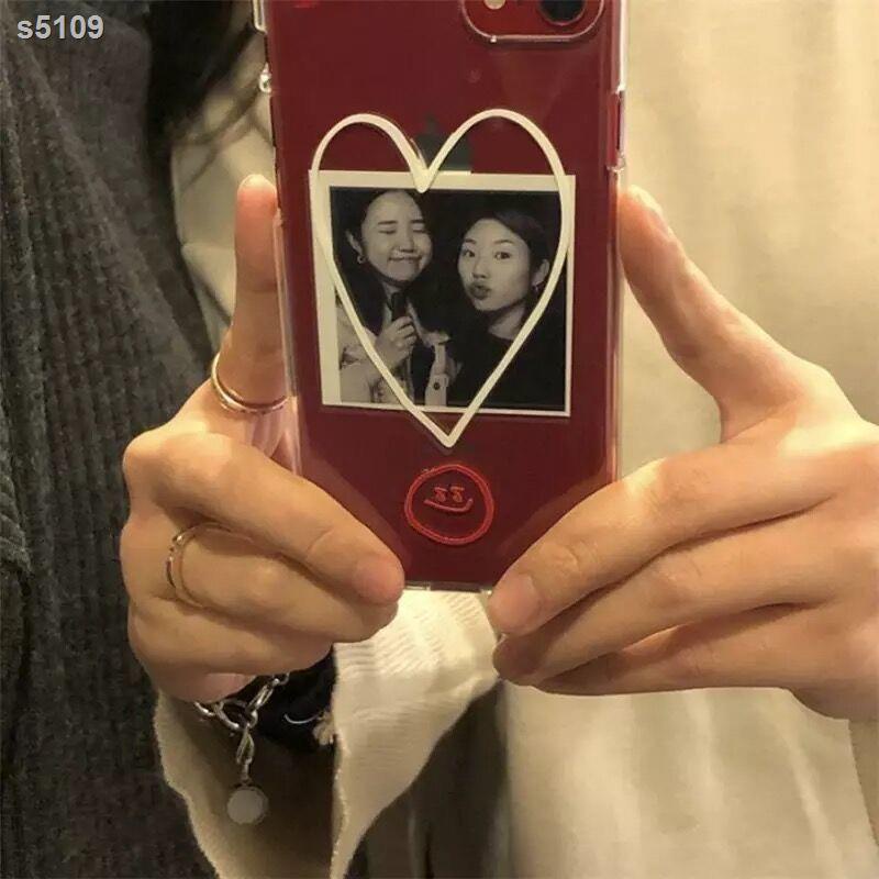 COD#korean#ins#phone case#case♀▲ins เดียวกันความรักที่เรียบง่าย iPhone11pro เคสโทรศัพท์มือถือ XSmax Apple XR โปร่งใส 6/7