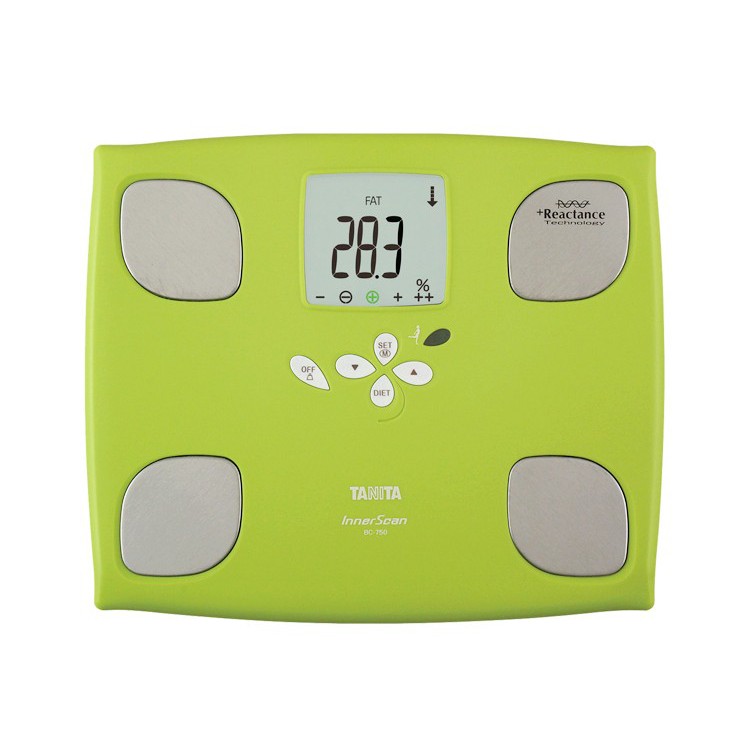 TANITA รุ่น BC-G02 หรือ BC750 เครื่องชั่งน้ำหนัก ตราชั่งวัดมวลร่างกาย ตาชั่งวัดไขมัน ตาชั่ง ตราชั่ง  สีเขียว-สีขาว