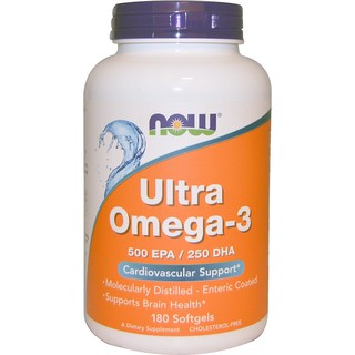 Now Foods, Ultra Omega-3, 500 EPA/250 DHA, 180 Softgels